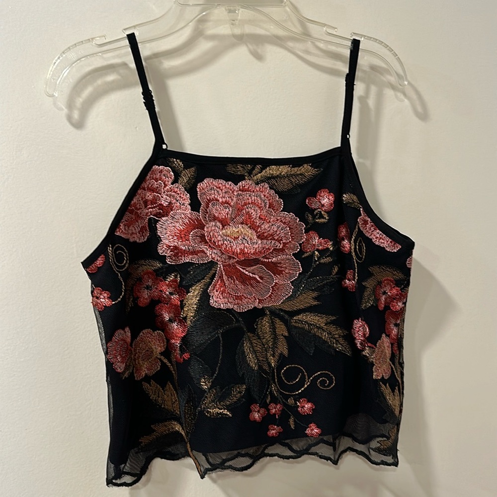 Two piece embroidered floral set size small worn once